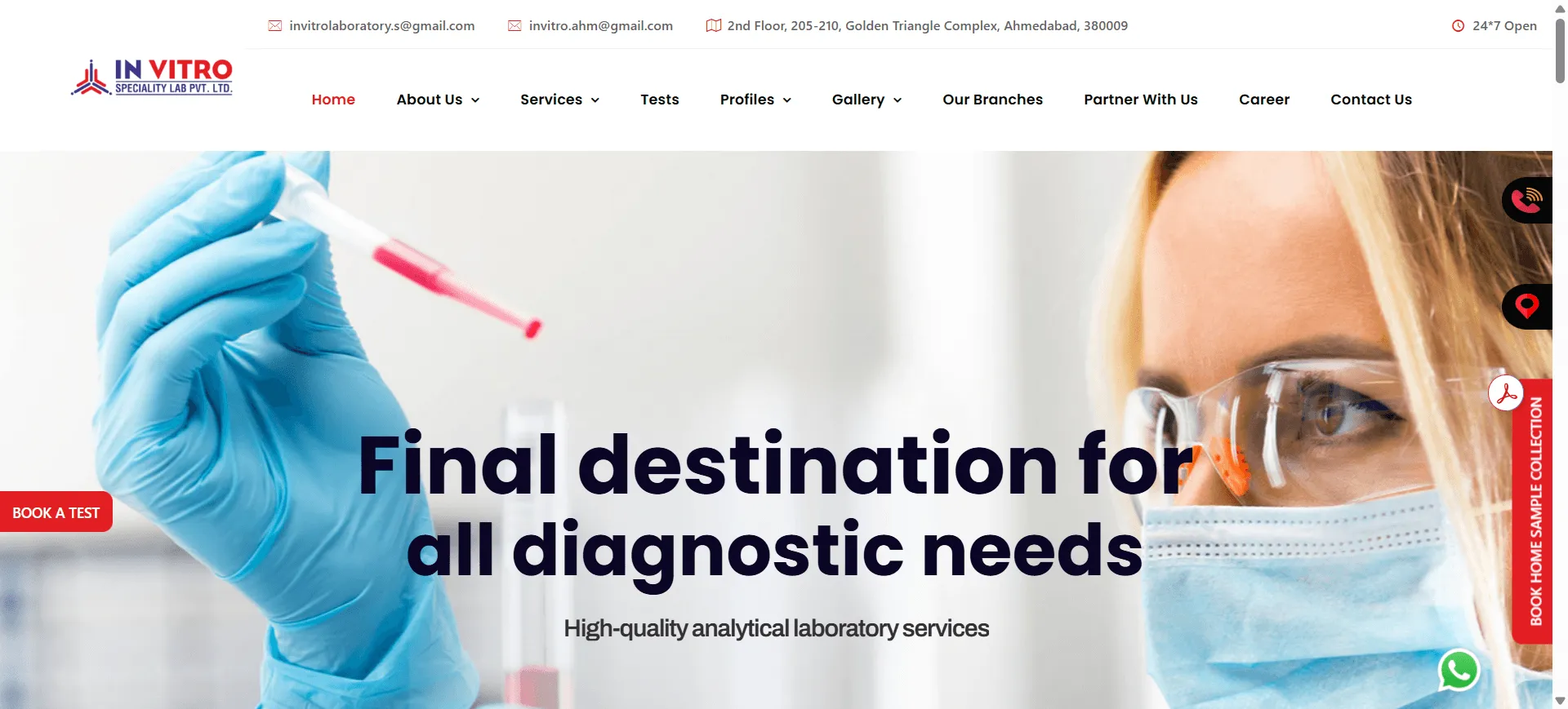 InVitro Speciality Lab - NABL-Certified Diagnostic Portal