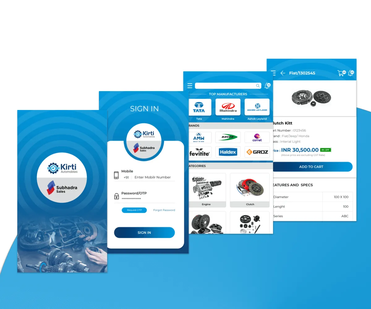 Kirti Automobiles - Spare Parts App