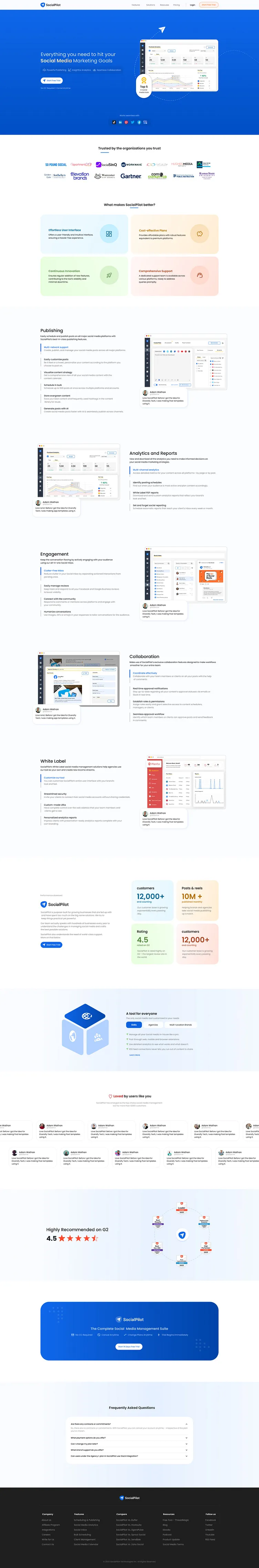 Social Pilot - SaaS Dashboard UI